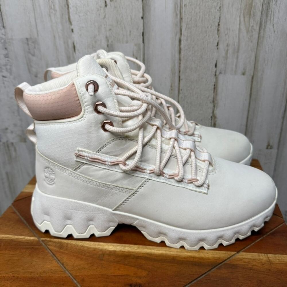 NEW Timberland Women's GreenStride‎ Edge Waterproof Ankle Boots White Size 9.5